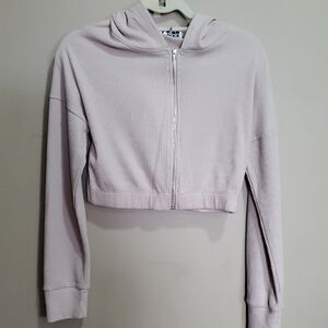 Tic Toc Light Pink Cropped Hoodie Size Small